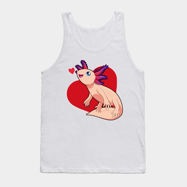 Lovely Axolotl Tank Top by Scarlet Rose